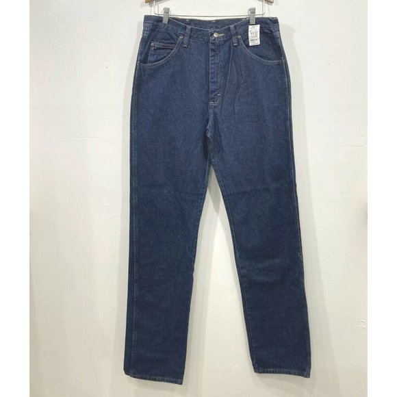 Wrangler Regular Fit Jeans 34×36 Men's Dark Wash 100% Cotton - Picture 1 of 9